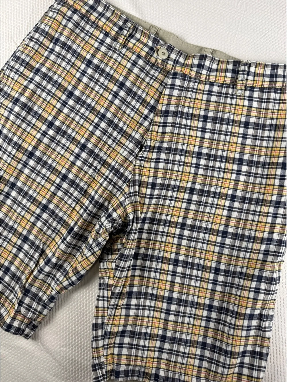 Men’s Reversible Shorts Approx 38 Khaki Plaid 2-in-1 Preppy Golf Casual Gap?